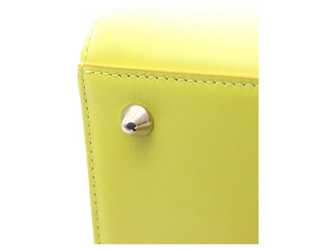 Borsa a mano Christian Dior Bordò Giallo - vista 5