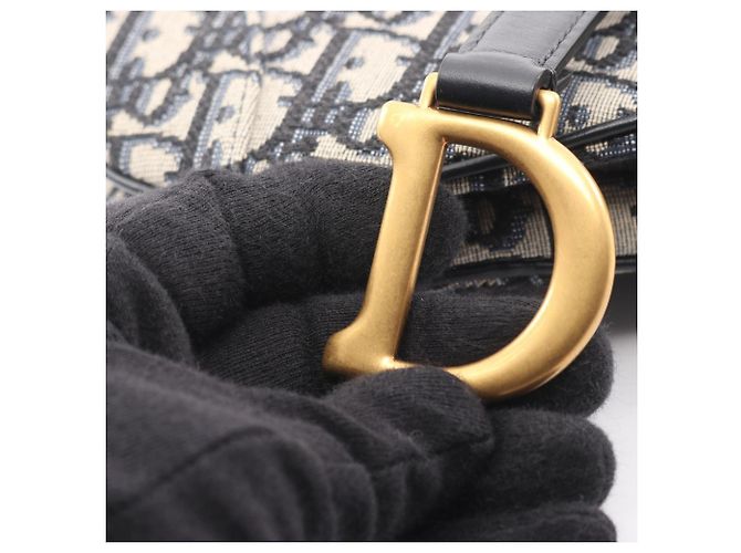 Mini Borsa Saddle Christian Dior Nero Beige Blu navy - vista 7