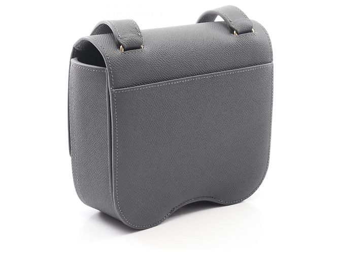 Mini borsa a spalla Della Cavalleria di Hermès Marrone Grigio - vista 2
