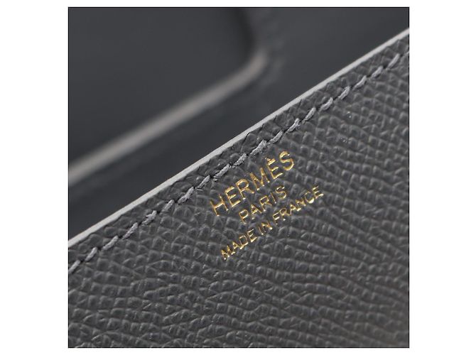 Mini borsa a spalla Della Cavalleria di Hermès Marrone Grigio - vista 4