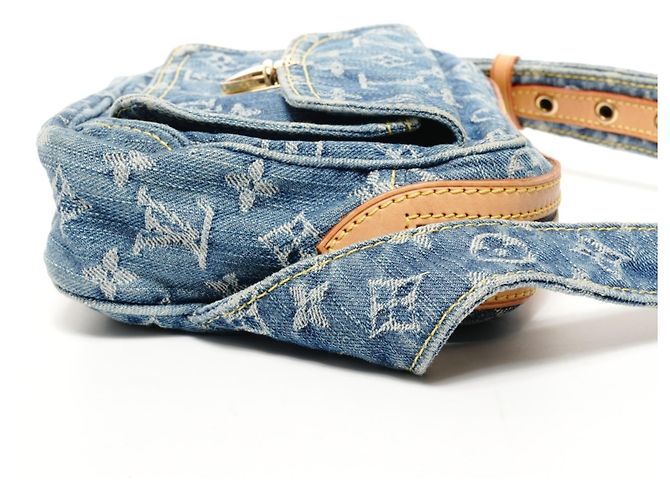 Denim Monogram Bauchtasche von Louis Vuitton Blau - Ansicht 4