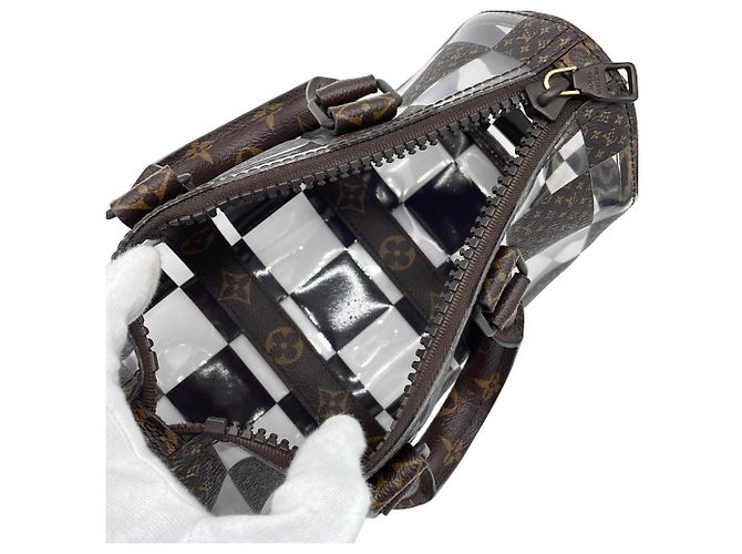 Borsa Boston Keepall Bandoulière 25 cm Monogram Louis Vuitton Marrone - Ansicht 7
