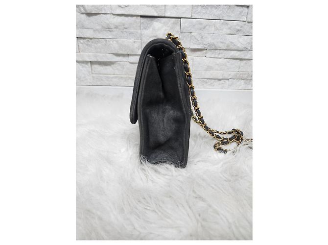 Gabrielle Magnífico saco Chanel com aba em camurça cinza acolchoada com pompom Cinza antracite - vista 4