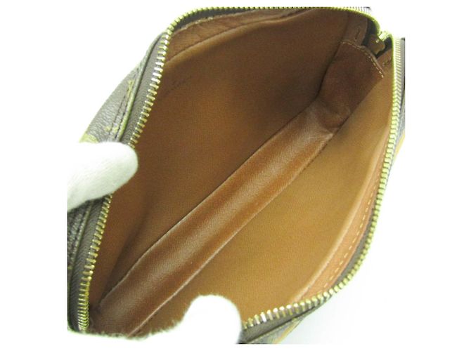 Borsa Clutch Louis Vuitton Monogram Marly Dragonne PM Marrone - vista 3