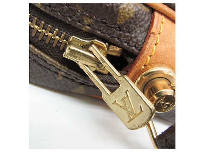 Borsa Clutch Louis Vuitton Monogram Marly Dragonne PM Marrone - vista 8