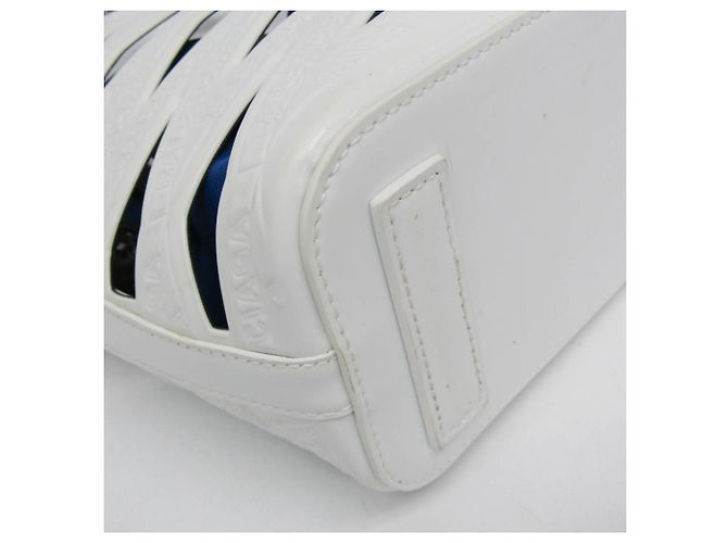 Borsa Balenciaga Neo Basket 630708 in blu e bianco - vista 6