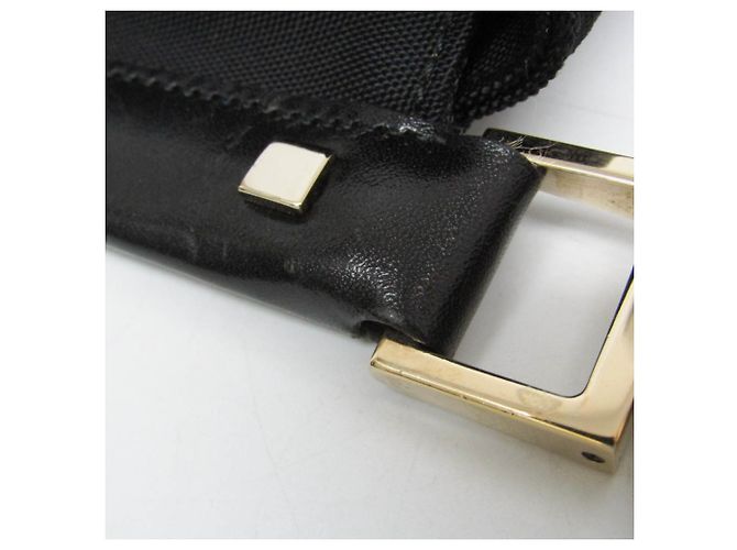 Borsa a spalla in nylon e pelle da donna Gucci 019 0424 Nero - vista 11