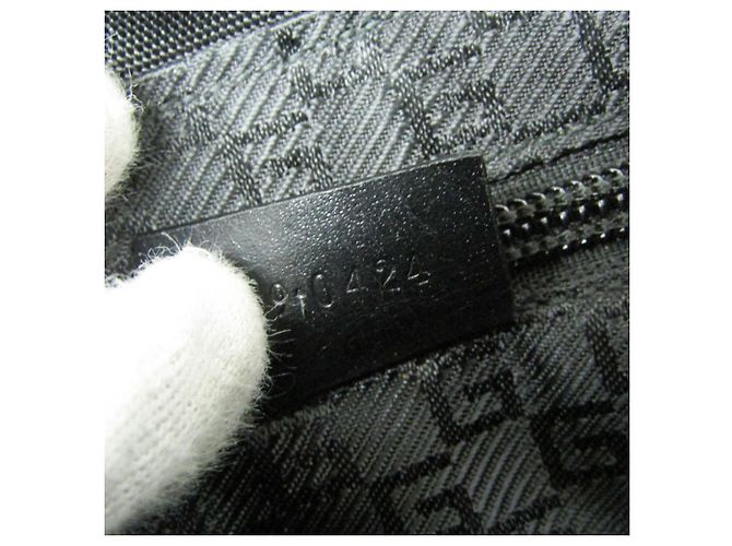 Borsa a spalla in nylon e pelle da donna Gucci 019 0424 Nero - vista 14