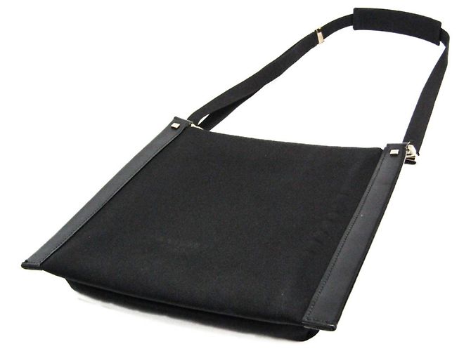 Borsa a spalla in nylon e pelle da donna Gucci 019 0424 Nero - vista 3