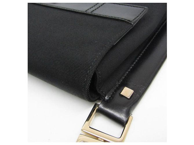 Borsa a spalla in nylon e pelle da donna Gucci 019 0424 Nero - vista 7
