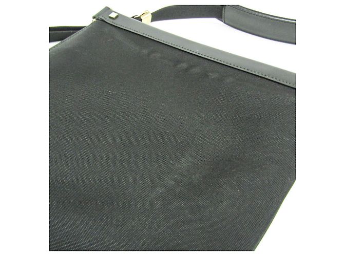 Borsa a spalla in nylon e pelle da donna Gucci 019 0424 Nero - vista 8