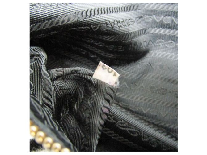 Borsa Tote TESSUTO con Nastro Prada in Nero - vista 17