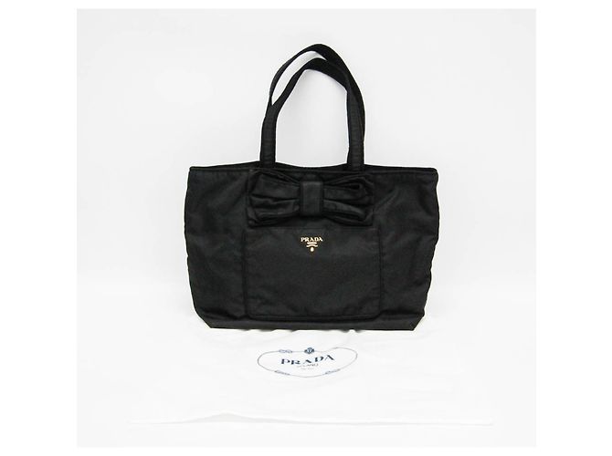 Borsa Tote TESSUTO con Nastro Prada in Nero - vista 2