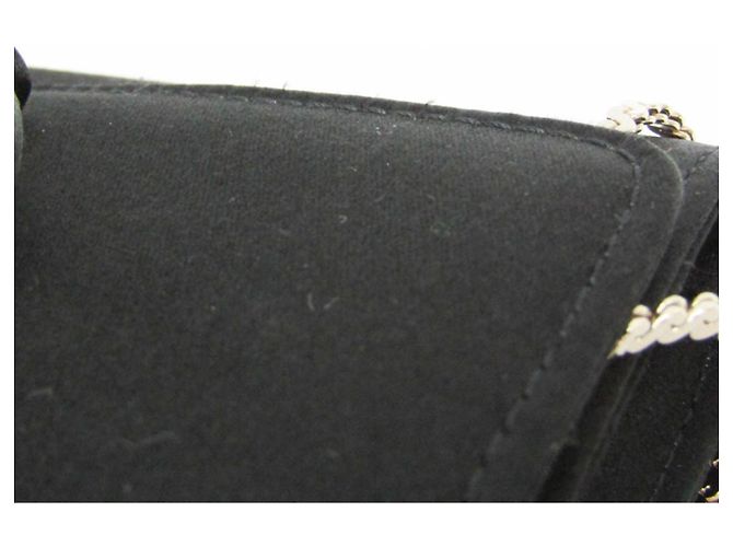 Pochette a spalla con catena in nastro Valentino Garavani Nero - vista 11