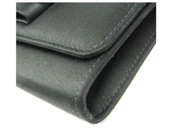 Pochette a spalla con catena in nastro Valentino Garavani Nero - vista 4