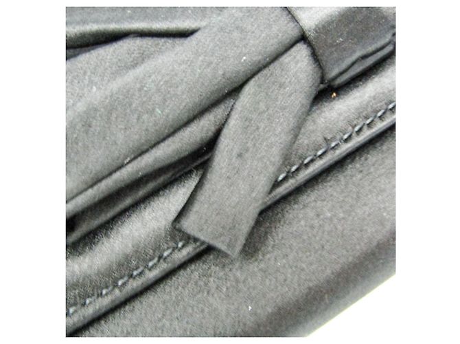 Pochette a spalla con catena in nastro Valentino Garavani Nero - vista 8