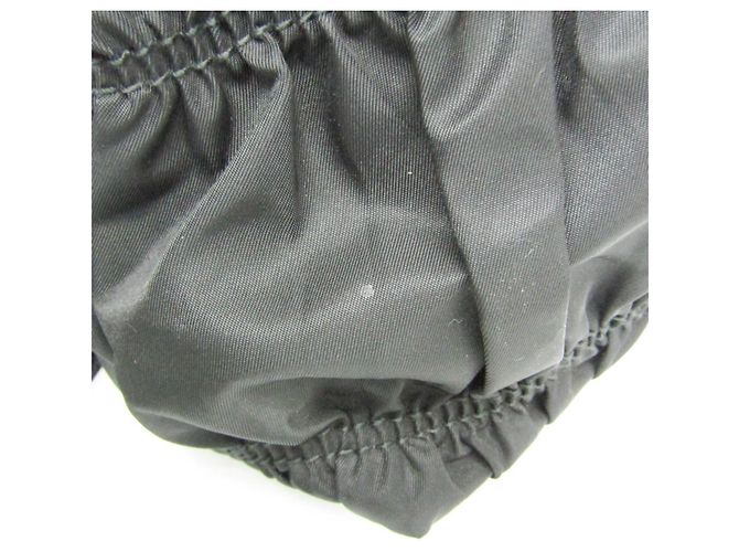 Prada Borsa in nylon TESSUTO Gather da donna, borsa a spalla - Nero - vista 11