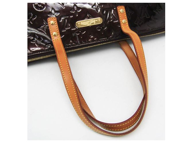Borsa a Spalla Louis Vuitton Monogram Vernis Bellevue GM M93589 Bordò - vista 13