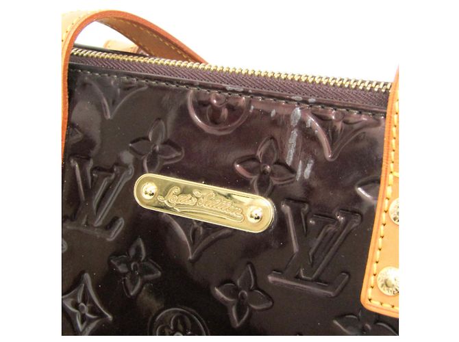 Borsa a Spalla Louis Vuitton Monogram Vernis Bellevue GM M93589 Bordò - vista 9