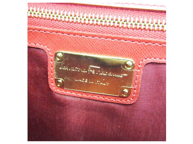 Borsa a Spalla Vara Chain di Salvatore Ferragamo Rosso - vista 12