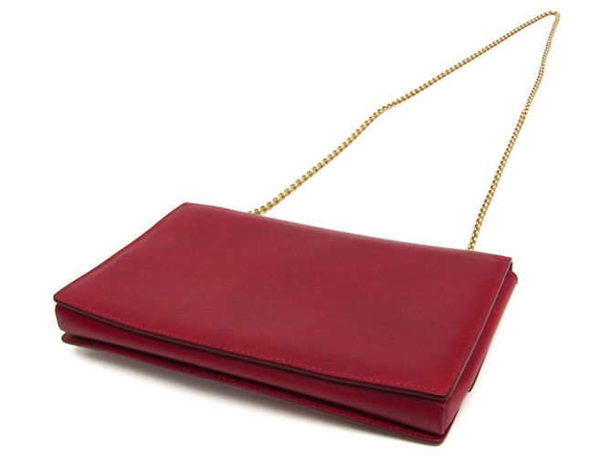 Borsa a Spalla Vara Chain di Salvatore Ferragamo Rosso - vista 2
