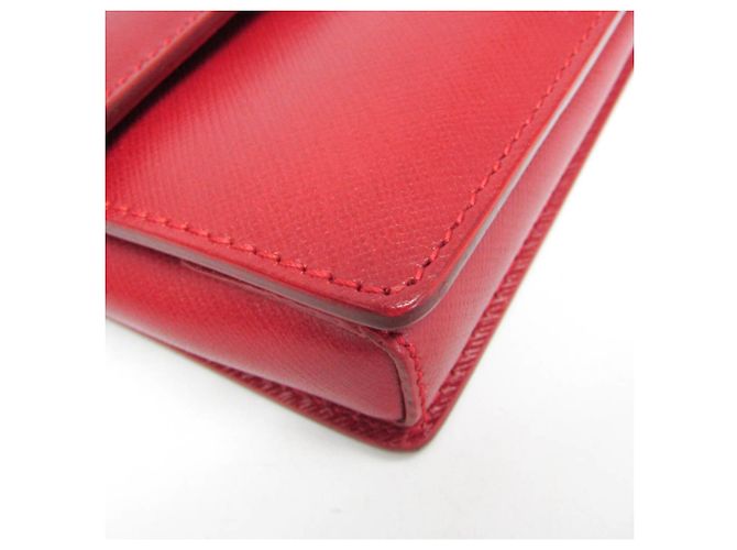 Borsa a Spalla Vara Chain di Salvatore Ferragamo Rosso - vista 5