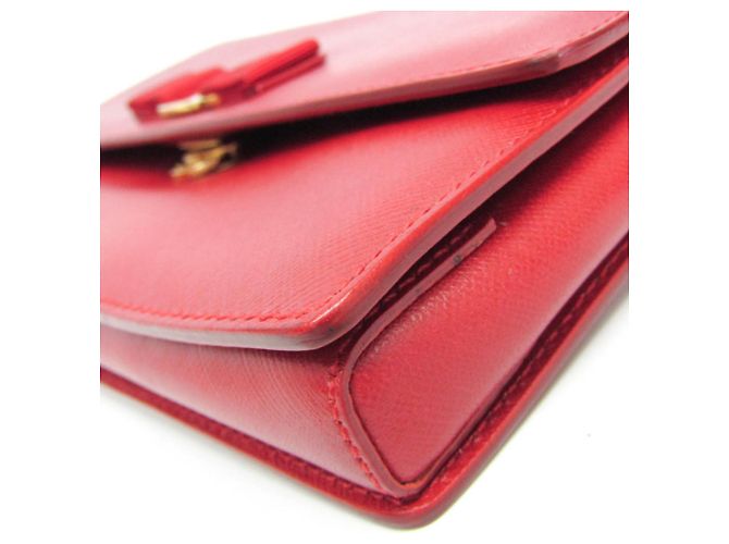 Borsa a Spalla Vara Chain di Salvatore Ferragamo Rosso - vista 8