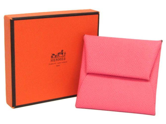 Hermès Hermes Bastia Women's Coin Purse in Pink Epsom Leather - view 2