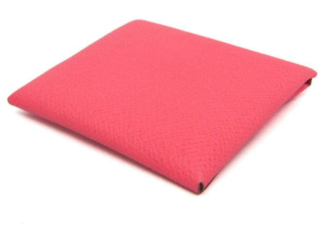 Hermès Hermes Bastia Women's Coin Purse in Pink Epsom Leather - view 3