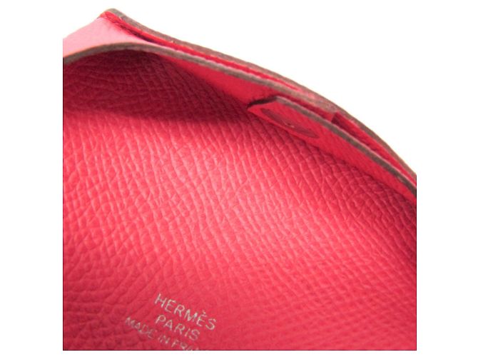Hermès Hermes Bastia Women's Coin Purse in Pink Epsom Leather - view 8