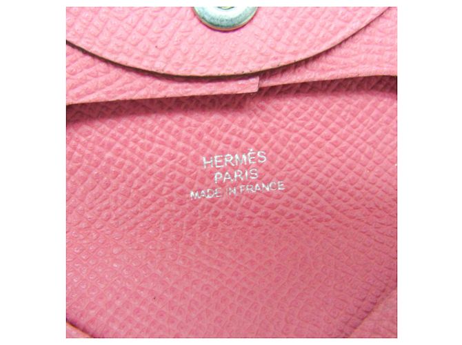 Hermès Hermes Bastia Women's Coin Purse in Pink Epsom Leather - view 9