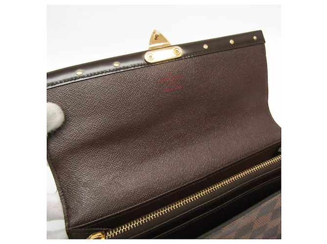 Billetera Louis Vuitton Damier Venice N60535 Castaño Damier ebene - vista 11
