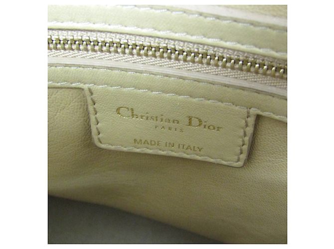 Borsa in pelle Gaufre da donna Christian Dior Beige - vista 19