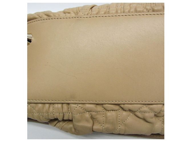 Borsa in pelle Gaufre da donna Christian Dior Beige - vista 4