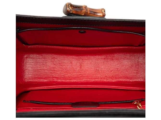 Gucci Nero Pelle di Vitello Bamboo Notte - vista 4