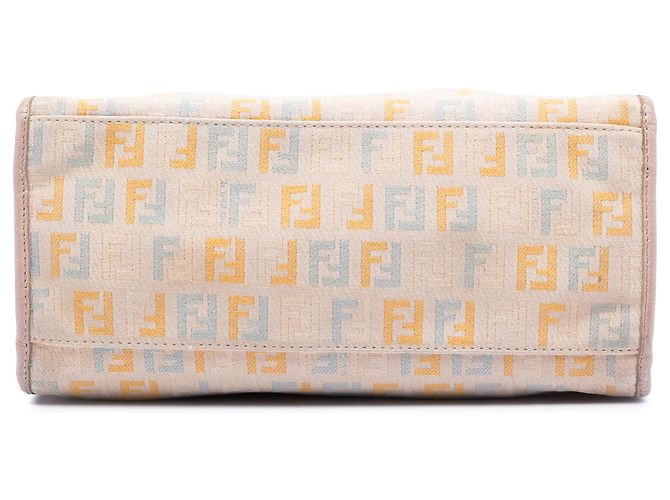Fendi Tote Zucchino Multicolore Piccolo Marrone - vista 3