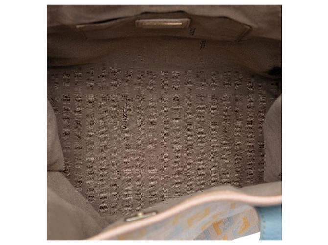 Fendi Tote Zucchino Multicolore Piccolo Marrone - vista 4