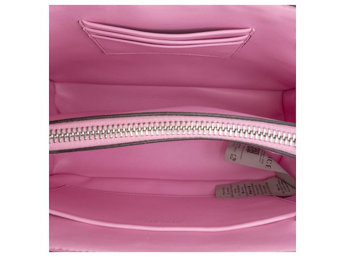 Borsa Virtus in pelle trapuntata rosa di Versace - vista 4