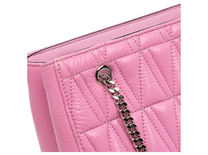 Borsa Virtus in pelle trapuntata rosa di Versace - vista 7