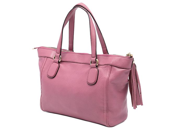 Kleine rosa Leder Soho Arbeits-Tote von Gucci Pink - Ansicht 2