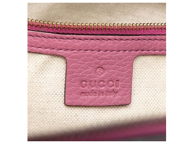 Kleine rosa Leder Soho Arbeits-Tote von Gucci Pink - Ansicht 5