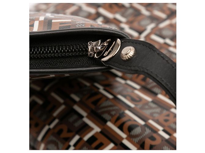 Salvatore Ferragamo Tote de lona recubierta Gancini marrón Ferragamo Castaño - vista 10