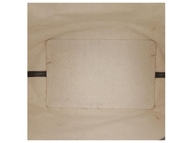 Salvatore Ferragamo Tote de lona recubierta Gancini marrón Ferragamo Castaño - vista 4