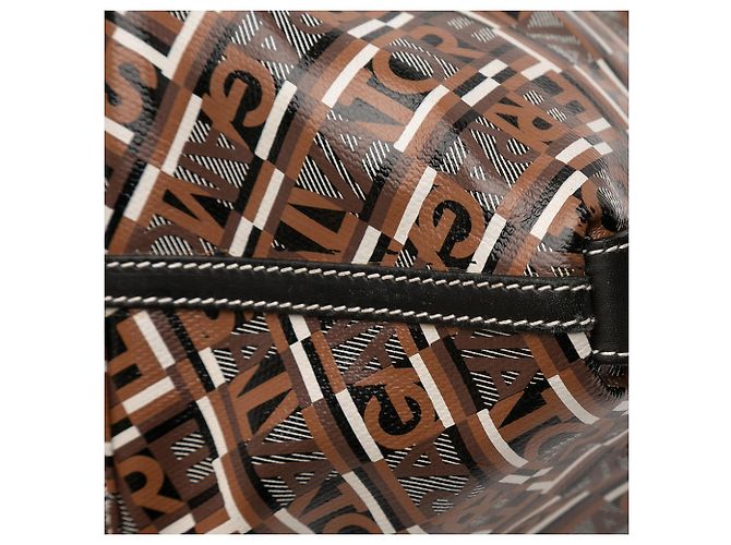 Salvatore Ferragamo Tote de lona recubierta Gancini marrón Ferragamo Castaño - vista 7