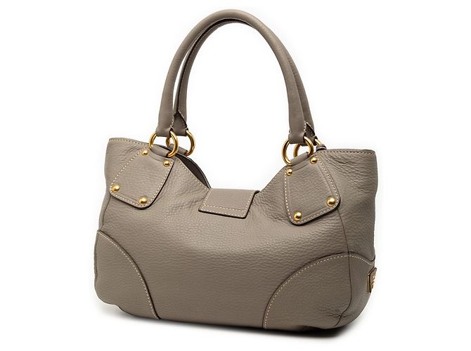 Prada Schultertasche aus grauem Vitello Daino Braun Anthrazitgrau - Ansicht 2