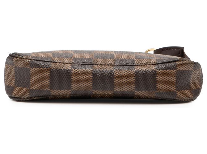 Mini Pochette Accessoires Damier Ebene Marrone Louis Vuitton - vista 3