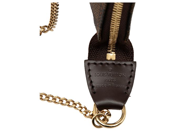 Mini Pochette Accessoires Damier Ebene Marrone Louis Vuitton - vista 5