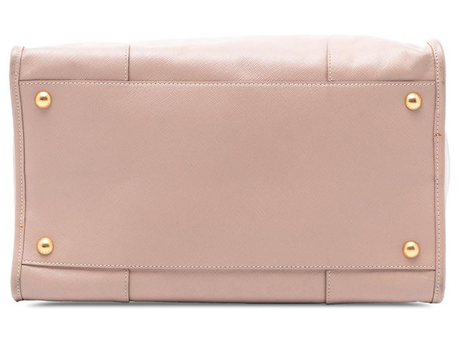 Borsa da shopping Prada in Saffiano Lux rosa - vista 3
