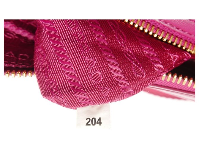 Borsa a spalla in nylon Prada rosa - vista 10