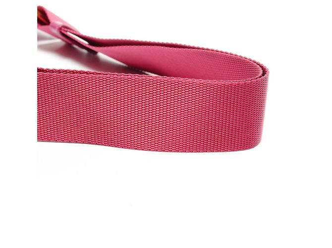 Borsa a spalla in nylon Prada rosa - vista 12